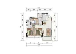 格林柏悦云庭3室2厅1厨2卫建面107.00㎡