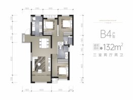 华润置地誉澜山3室2厅1厨2卫建面130.00㎡