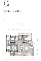 礼嘉樾千山4室2厅1厨3卫建面232.00㎡