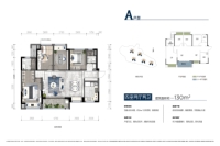 A户型：建面130㎡