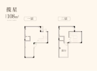 建面约108平户型