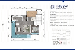 仙桃吾悦广场2室2厅1厨3卫建面189.00㎡