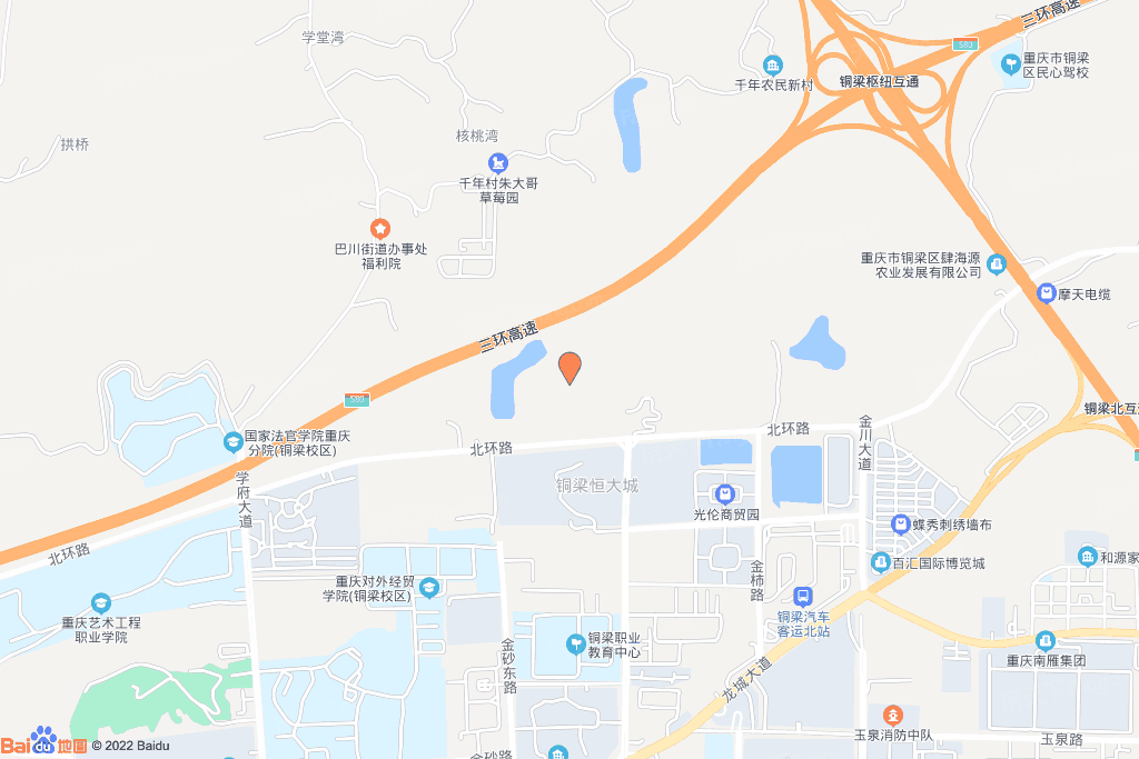 巴川街道北环路北侧、三环高速南侧C35-3/01交通图