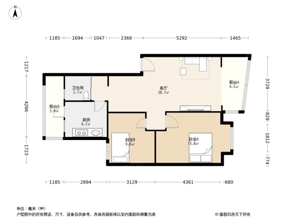 阳光地带商住楼户型图