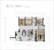 金雁锦绣金沙A户型149㎡