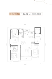 方岛金茂智慧科学城3室2厅1厨2卫建面139.32㎡