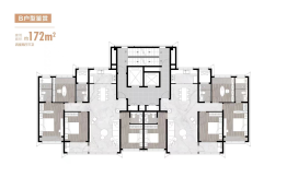 君悦·品尚花园4室2厅1厨3卫建面172.00㎡