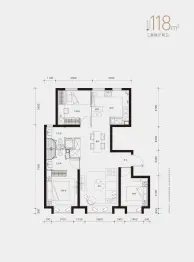 国誉未来悦3室2厅1厨2卫建面118.0㎡