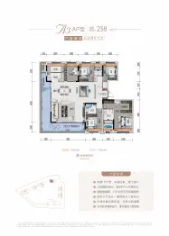 中科怡璟5室2厅1厨3卫建面238.0㎡