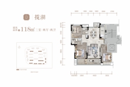 人居.玖云府3室2厅1厨2卫建面118.00㎡