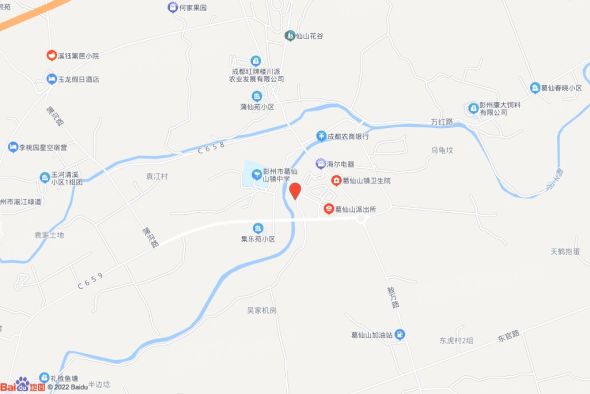 彭州市葛仙山镇交通图