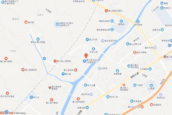 蒲江县鹤山街道城北路西南侧交通图