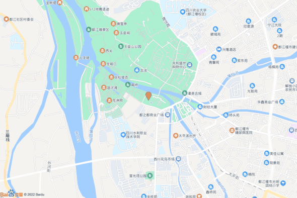 都江堰市灌口街道伏龙社区交通图