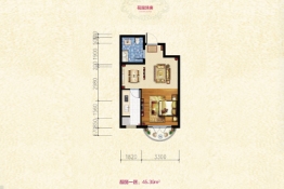 观澜小洱海·观澜墅1室2厅1厨1卫建面45.39㎡