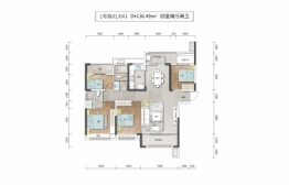 湖南建投·淞云台4室2厅1厨2卫建面136.00㎡