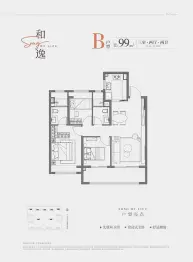 保利·燕璟和颂3室2厅1厨2卫建面99.00㎡