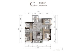 粤港湾华堂里·3号4室2厅1厨2卫建面130.00㎡