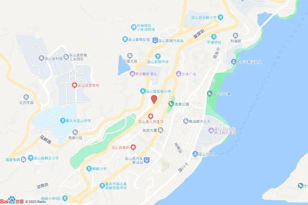 巫山县高唐街道交通图