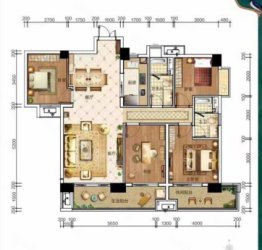 印象月湖苑4室2厅1厨2卫建面149.70㎡