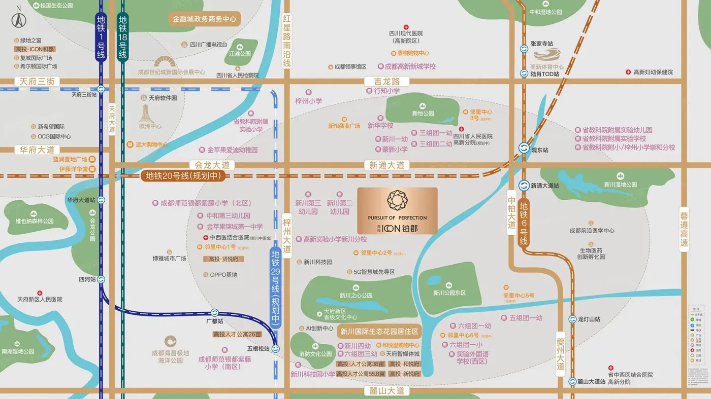 高投ICON铂郡交通图