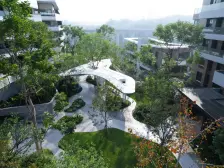 大平层设计,1梯2户独立大堂大阳台设计,中庭视野