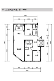 紫玉秋沙松林3室2厅1厨2卫建面140.00㎡