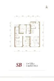 美都·新筑3室2厅1厨2卫建面125.0㎡