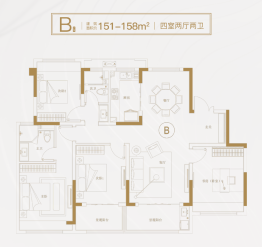 佳运·汇龙府4室2厅1厨2卫建面151.00㎡