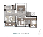 建面200平米B2户型