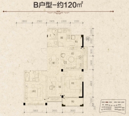 水岸新城3室2厅1厨2卫建面120.00㎡