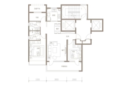 睿湖·蘭馨3室2厅1厨2卫建面109.00㎡