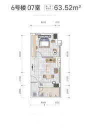 中侨·中湖国际数字产业新城1室1厅1厨1卫建面63.52㎡