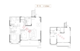 名邦紫庐轩3室2厅1厨2卫建面123.00㎡