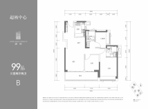 超核中心|润府99㎡B户型