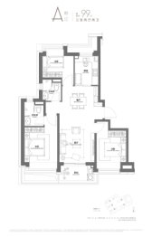 保利建工海玥天汇3室2厅1厨2卫建面99.00㎡