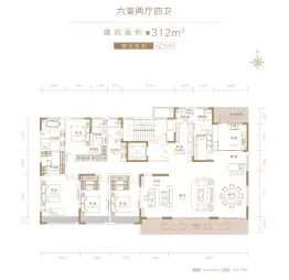 和園6室2厅1厨4卫建面312.0㎡