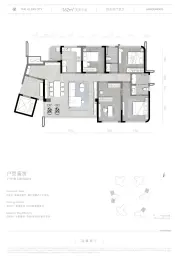 新绿启境4室2厅1厨2卫建面162.00㎡