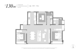 中海时光之镜3室2厅1厨2卫建面130.00㎡