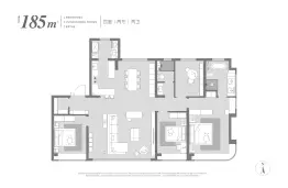 中海时光之镜4室2厅1厨2卫建面185.0㎡