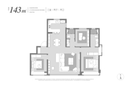 中海时光之镜3室2厅1厨2卫建面143.00㎡