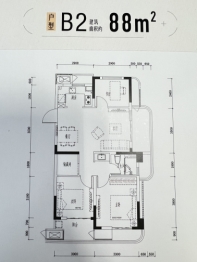 翰悦里（鸿雁未来社区）3室2厅1厨1卫建面88.00㎡