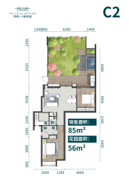 丽彩·十里荷苑2室2厅1厨2卫建面85.00㎡