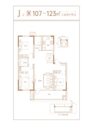 日广海曲棠樾3室2厅1厨2卫建面107.00㎡