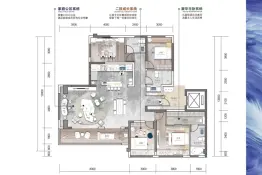 贵阳万达生态城4室2厅1厨3卫建面180.0㎡