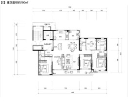 鸿翔东望隽府4室2厅1厨3卫建面190.00㎡