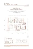 汇铭·昌国府126㎡三室两厅两卫户型