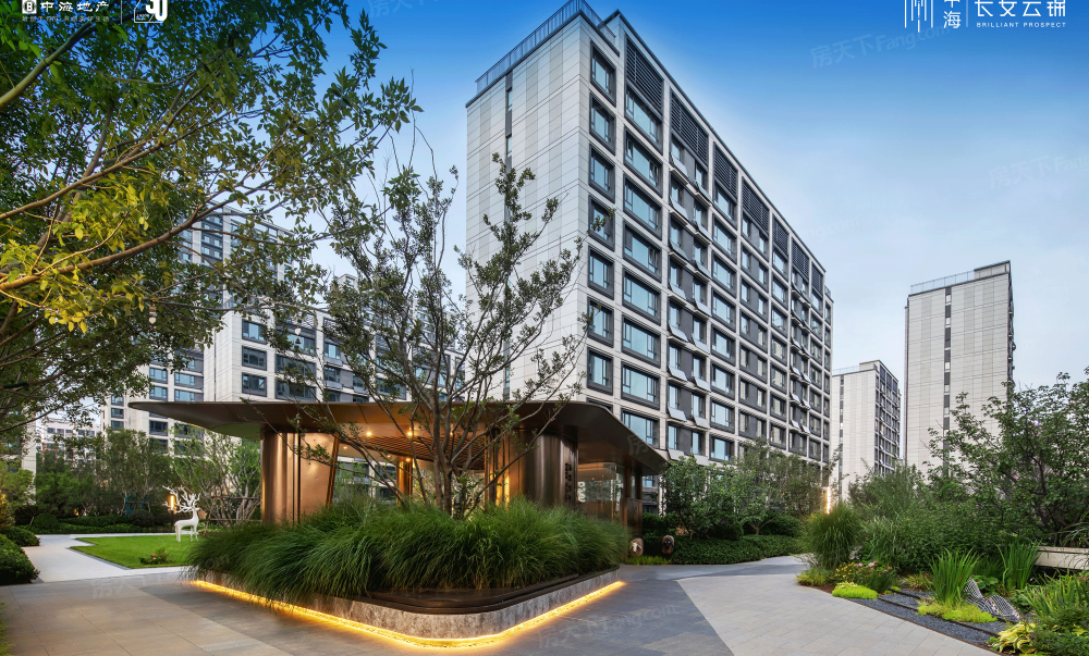 中海长安云锦 花园洋房精装一线河景新房现房,烟台莱山三滩社区中海长