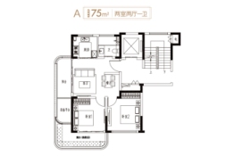 兰亭绿洲2室2厅1厨1卫建面75.00㎡