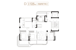 兰亭绿洲4室2厅1厨2卫建面125.00㎡