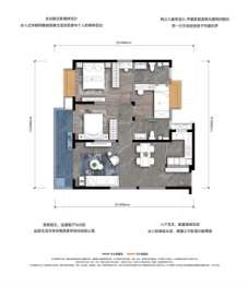 新希望锦麟峯荟3室2厅1厨2卫建面106.00㎡